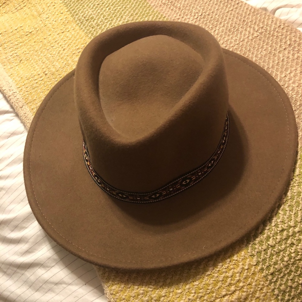 Trendy Brown Wool Pork Pie Hat